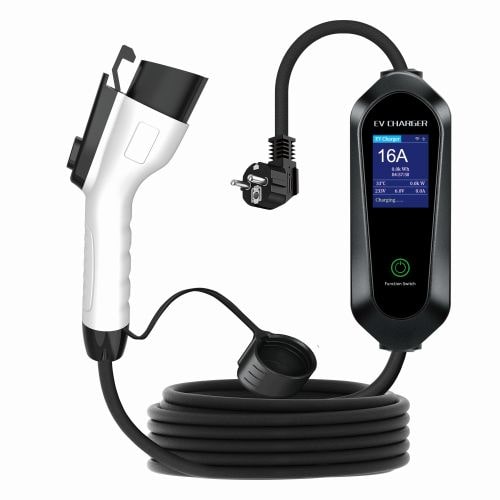 1-EVMOTIONS Delta EVSE Typ 1 (max. 16A) Laddkabel med kontrollbox