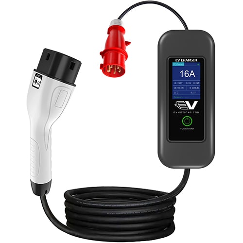 1-EVMOTIONS Delta EVSE Typ 2 (3x32A) Laddkabel med kontrollbox