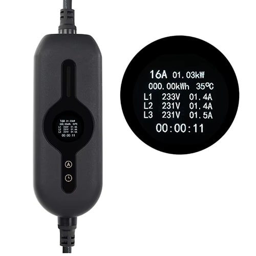 2-EVMOTIONS Epsilon EVSE Typ 2 (3x16A) Laddkabel med kontrollbox