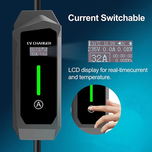 2-EVMOTIONS Lambda EVSE Typ 2 (max. 16A) Laddkabel med kontrollbox